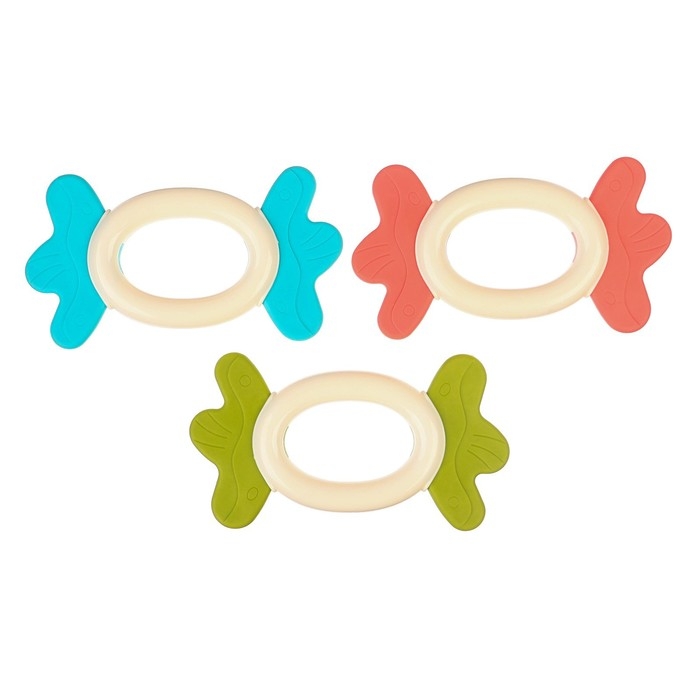 Прорезыватель силиконовый «Конфета», цвет МИКС, Крошка Я