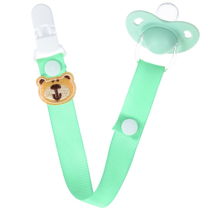 Держатель для соски - пустышки «Мишутка», на ленте Держатель для соски - пустышки «Мишутка», на ленте