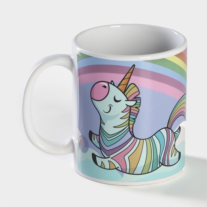 Кружка-хамелеон керамическая Доляна «Единорог», 350 мл ㅤ
