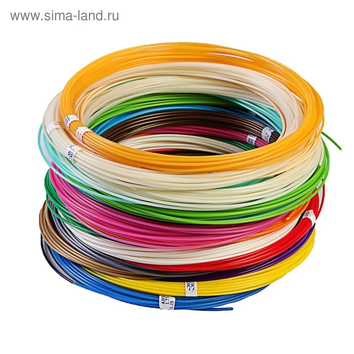 Пластик UNID ABS-20, для 3Д ручки, по 10 м, 20 цветов в наборе Пластик UNID ABS-20, для 3Д ручки, по 10 м, 20 цветов в наборе