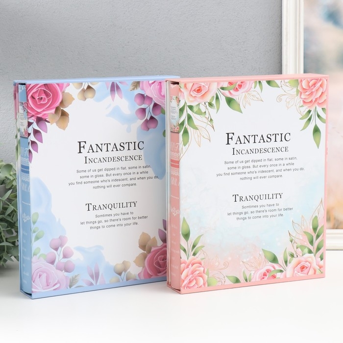 Фотоальбом на 200 фото 13х18 см Фотоальбом на 200 фото 13х18 см "Цветочная рама" в коробке МИКС 29,5х23х5,3 см