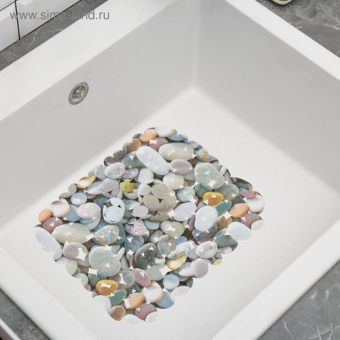 Решётка в раковину Доляна «Галька», 25×28 см Решётка в раковину Доляна «Галька», 25×28 см