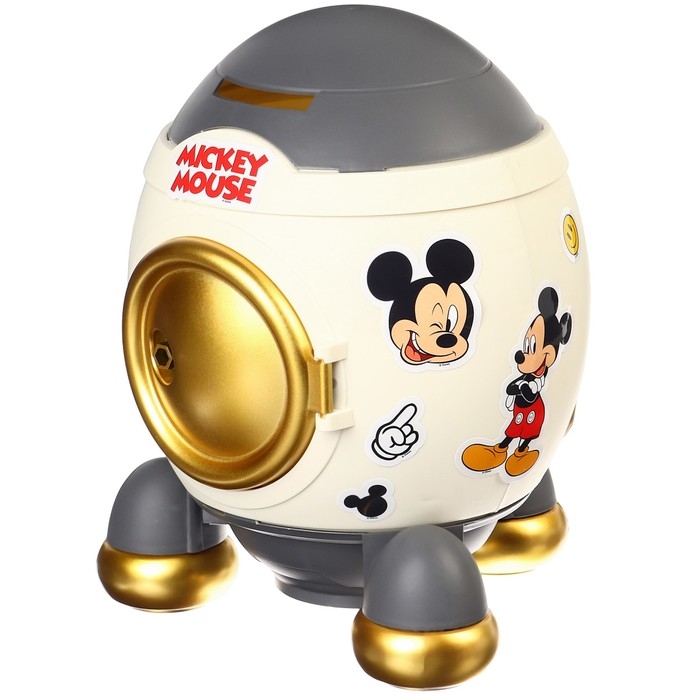 Копилка ракета с набором наклеек, 22,5 см х 18,5 см х 17,5 см Копилка ракета с набором наклеек, 22,5 см х 18,5 см х 17,5 см "Мышонок", Микки Маус