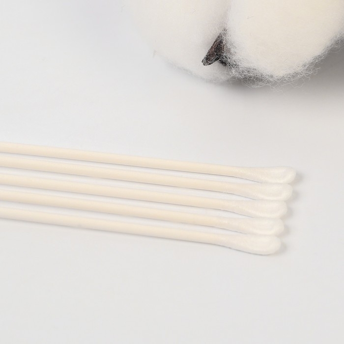 Ватные палочки в тубе 200 шт., тонкие, наконечник - спираль | лопаточка, хлопок/бумага(стик)   98294 Ватные палочки в тубе 200 шт., тонкие, наконечник - спираль | лопаточка, хлопок/бумага(стик)   98294