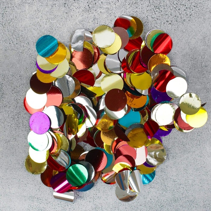 Наполнитель для шара «Конфетти», 1,5 см, фольга, цвет МИКС, 10 г Наполнитель для шара «Конфетти», 1,5 см, фольга, цвет МИКС, 10 г
