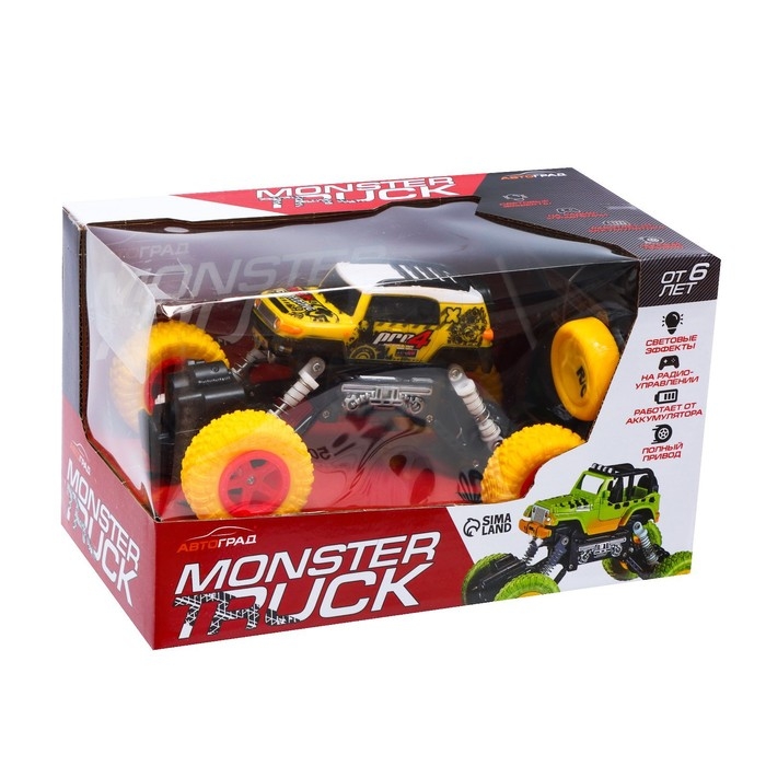 Джип радиоуправляемый «Краулер», работает от аккумулятора, цвет жёлтый Джип радиоуправляемый «Краулер», работает от аккумулятора, цвет жёлтый