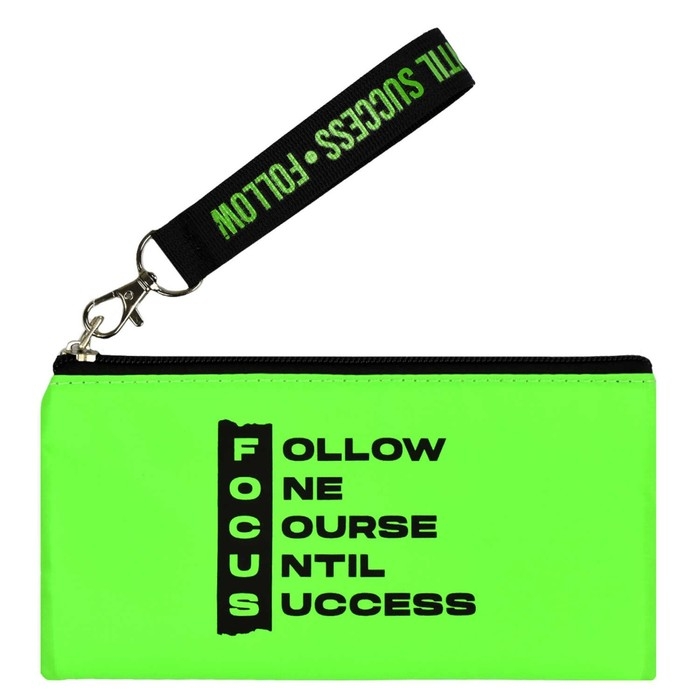 Пенал мягкий, 1 отделение, 100 х 195 мм, плоский, светоотражающий элемент, Феникс Пенал мягкий, 1 отделение, 100 х 195 мм, плоский, светоотражающий элемент, Феникс "Твои правила" зелёный 64974