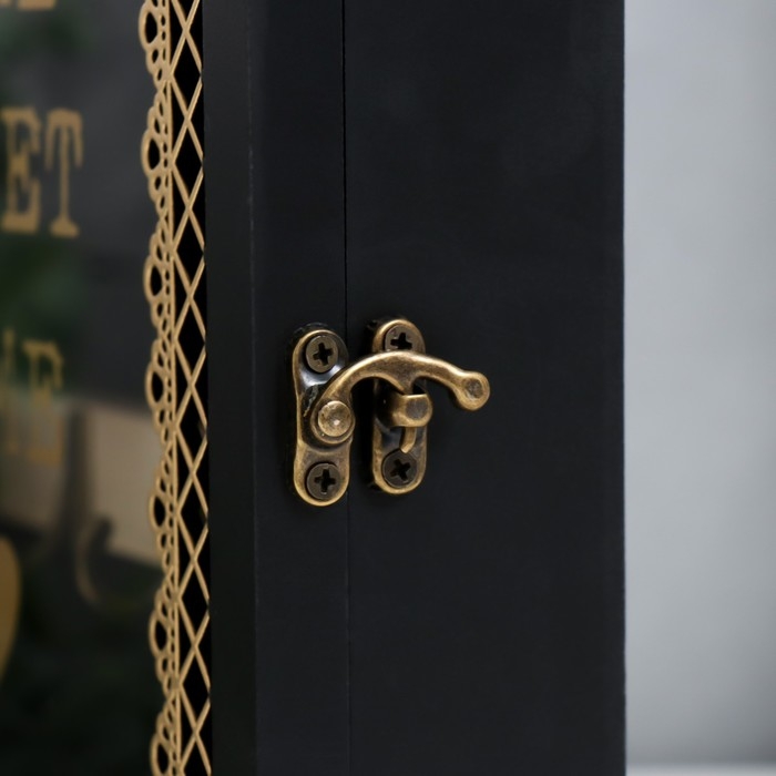 Ключница дерево 6 крючков Ключница дерево 6 крючков "Дом, милый дом" чёрная 20х5,5х26 см