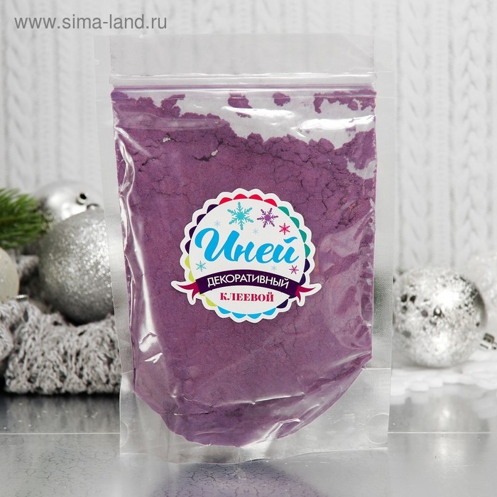 Иней искусственный клеевой для декора «Флок эффект» 120 г, цвет фиолетовый Иней искусственный клеевой для декора «Флок эффект» 120 г, цвет фиолетовый