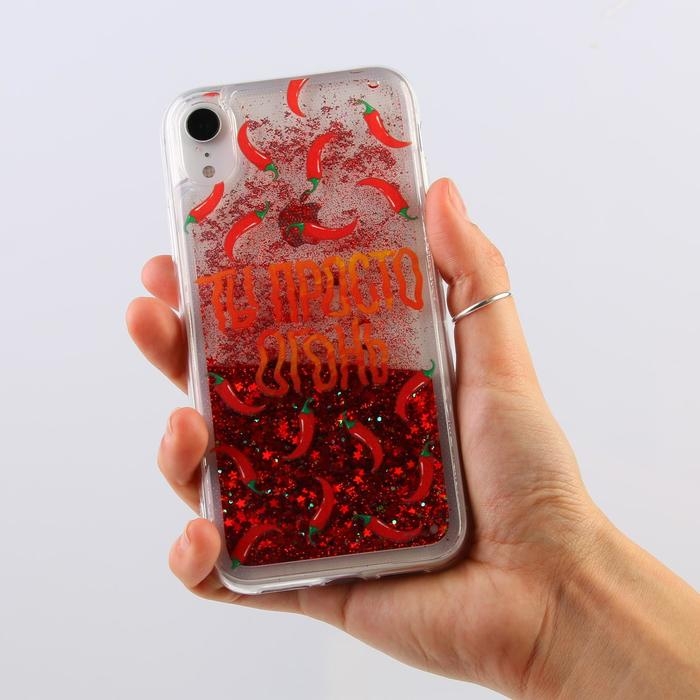 Чехол на телефон iPhone XR с блёстками внутри Pepper, 7,6 × 15,1 см Чехол на телефон iPhone XR с блёстками внутри Pepper, 7,6 × 15,1 см