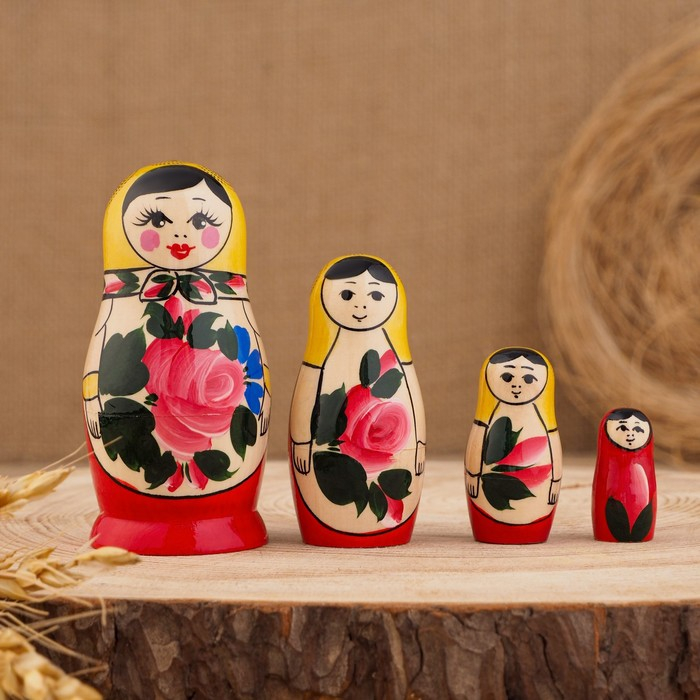 Матрешка  Матрешка "Семёновская", 4-х кукольная, высшая категория