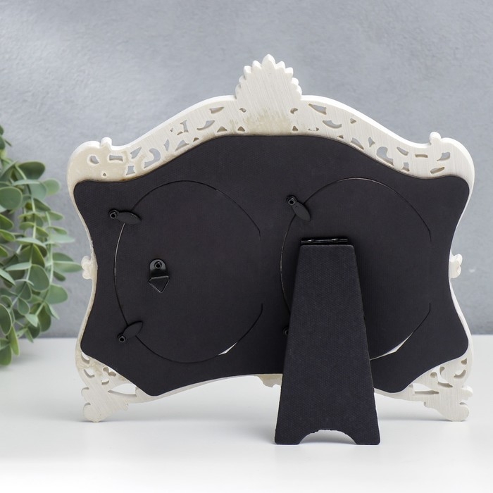 Фоторамка полистоун на 2 фото 10х15 см  Фоторамка полистоун на 2 фото 10х15 см "Розарий" стразы 23х24,5 см