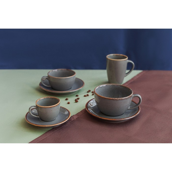 Чашка чайная Dark Grey, 340 мл, цвет тёмно-серый Чашка чайная Dark Grey, 340 мл, цвет тёмно-серый