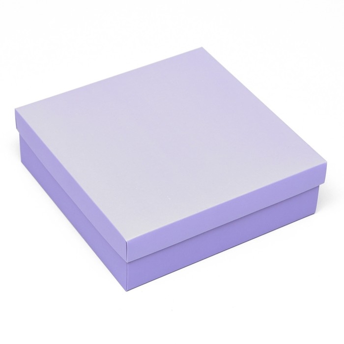 Коробка подарочная складная, упаковка, крышка-дно, сиреневая, 20 х 20 х 6 см Коробка подарочная складная, упаковка, крышка-дно, сиреневая, 20 х 20 х 6 см