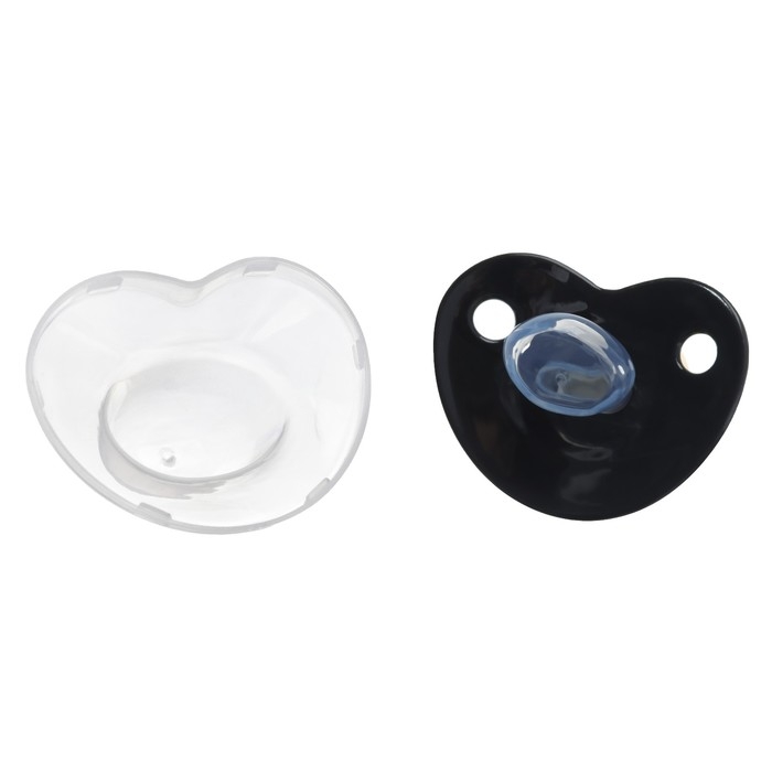 Соска - пустышка силиконовая ортодонтическая «Маленький БОСС», от 12 мес., с колпачком, цвет черный/золото, стразы Соска - пустышка силиконовая ортодонтическая «Маленький БОСС», от 12 мес., с колпачком, цвет черный/золото, стразы