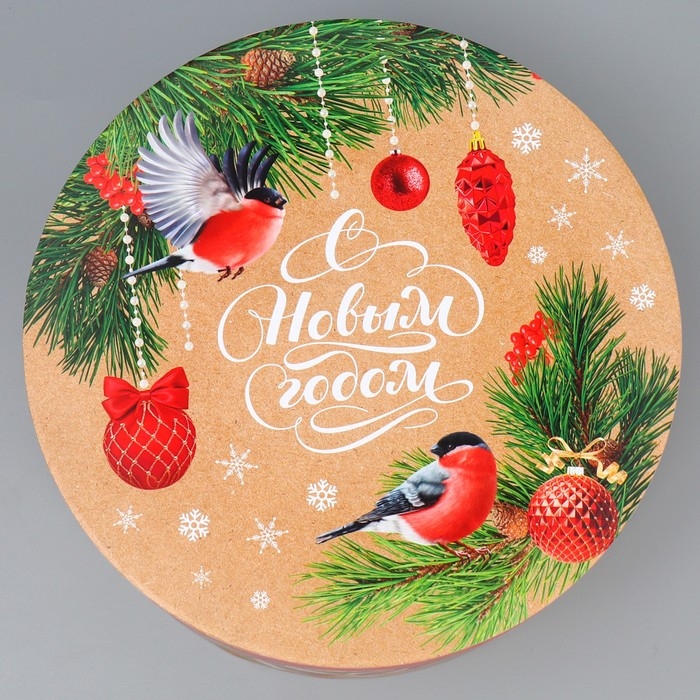 Коробка подарочная круглая «Новогодняя ботаника», 14.5 х 22.6 см, Новый год Коробка подарочная круглая «Новогодняя ботаника», 14.5 х 22.6 см, Новый год