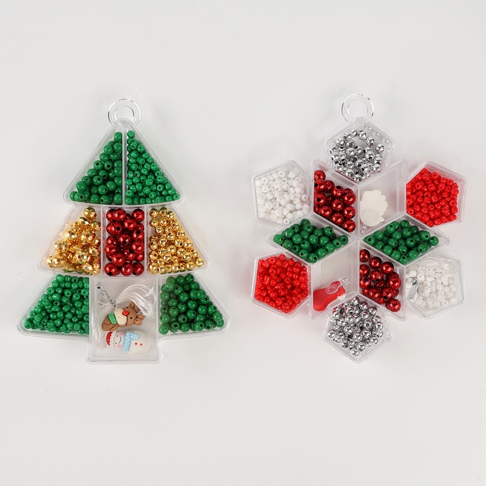 Набор для творчества «Новогоднее украшение из бусин», виды МИКС