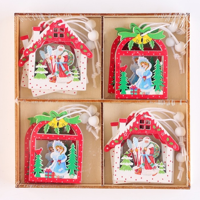 Набор новогодних подвесок, 12 шт., МИКС Набор новогодних подвесок, 12 шт., МИКС