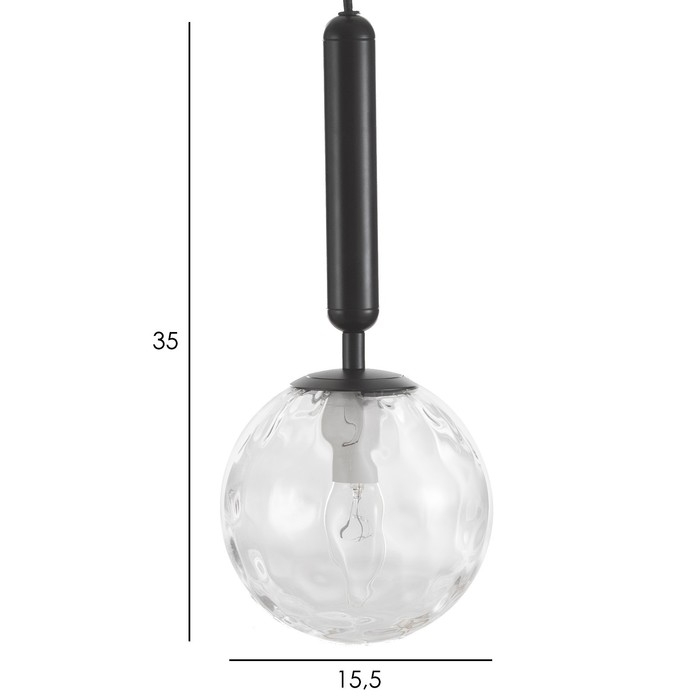 Светильник BayerLux Светильник BayerLux "Джавиер" Е14 40Вт черно-прозрачный 15х15х35-185 см