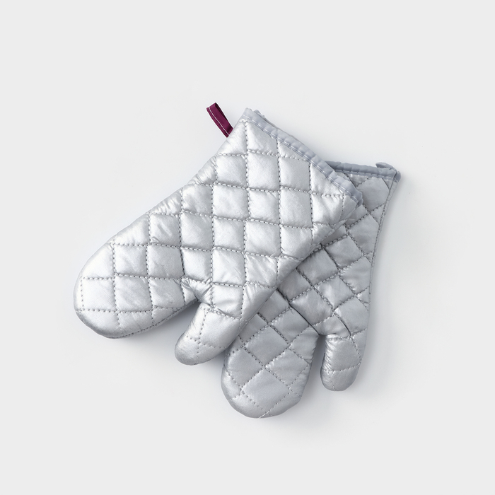 Набор прихваток «Профи», 2 шт, 30×16×2 см, цвет серый Набор прихваток «Профи», 2 шт, 30×16×2 см, цвет серый