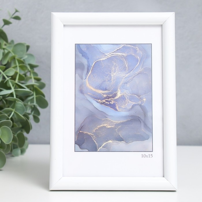 Фоторамка пластик Фоторамка пластик "Радуга" 10х15 см, белый