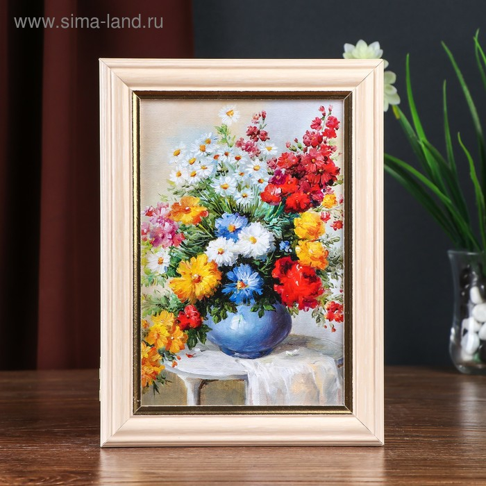 Ключница Ключница "Прекрасный букет" дуб молочный 15х21