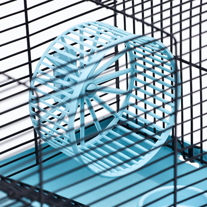 Клетка-мини для грызунов Клетка-мини для грызунов "Пижон" №2, укомплектованная, 27 х 15 х 16 см, бирюзовая