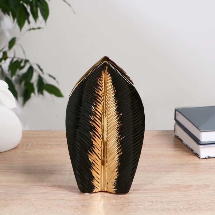 Ваза керамика настольная Ваза керамика настольная "Кэнди" 20 см, чёрный