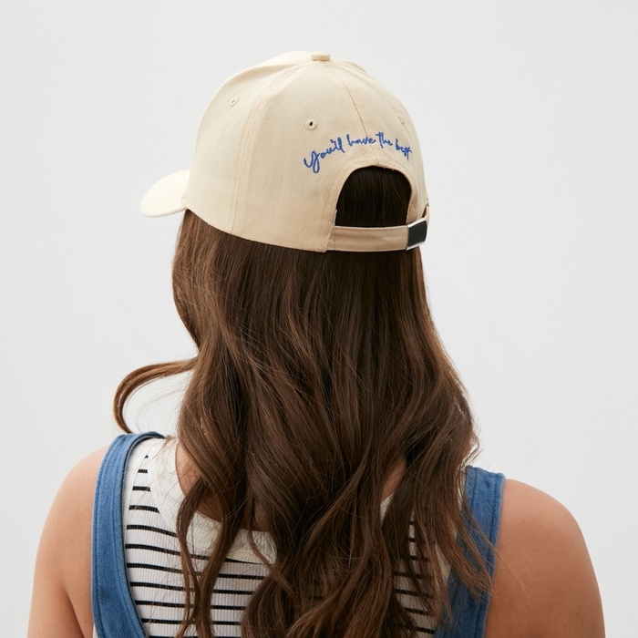 Кепка женская с вышивкой MIST Blessed, молочный, р. 56-58