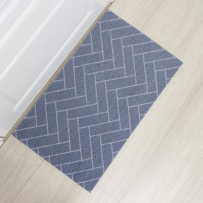 Коврик придверный грязезащитный Доляна «Лофт», 45×75 см, цвет серый Коврик придверный грязезащитный Доляна «Лофт», 45×75 см, цвет серый