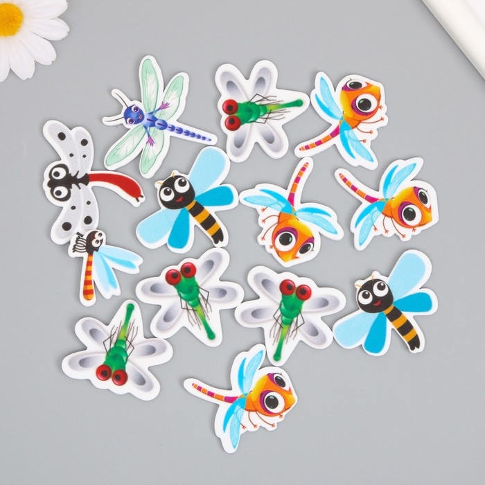 Декор для творчества EVA Декор для творчества EVA "Стрекозы" набор 12 шт 10х13 см