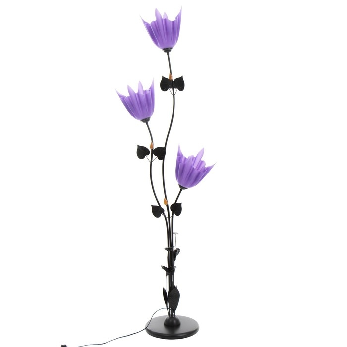 Торшер  Торшер "Ариадна" 3хЕ27 15Вт чёрно-фиолетовый h.155 см