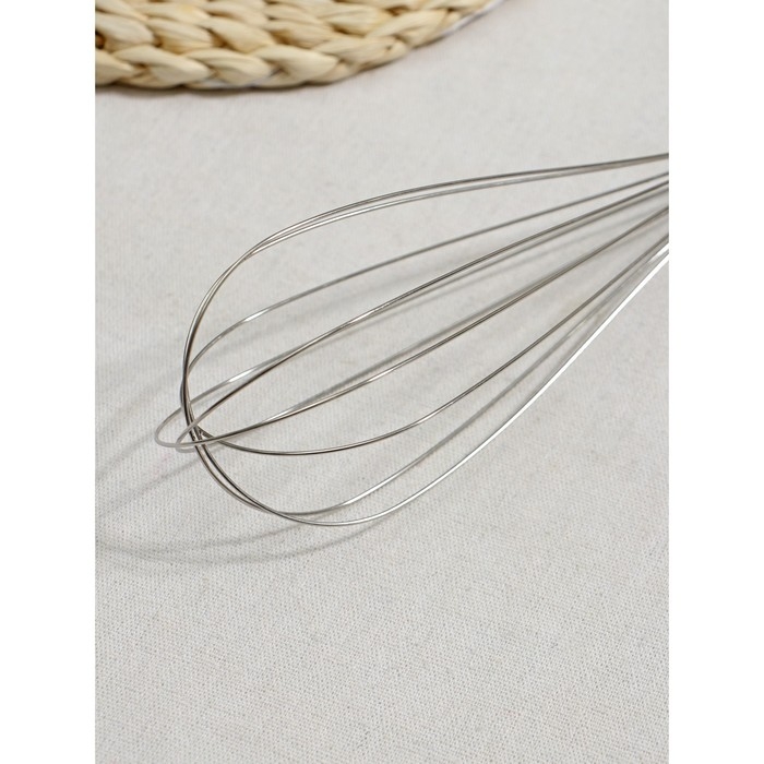 Набор венчиков для взбивания Доляна «Помощник», 3 шт: 19 см, 24 см, 29 см, цвет серебристый