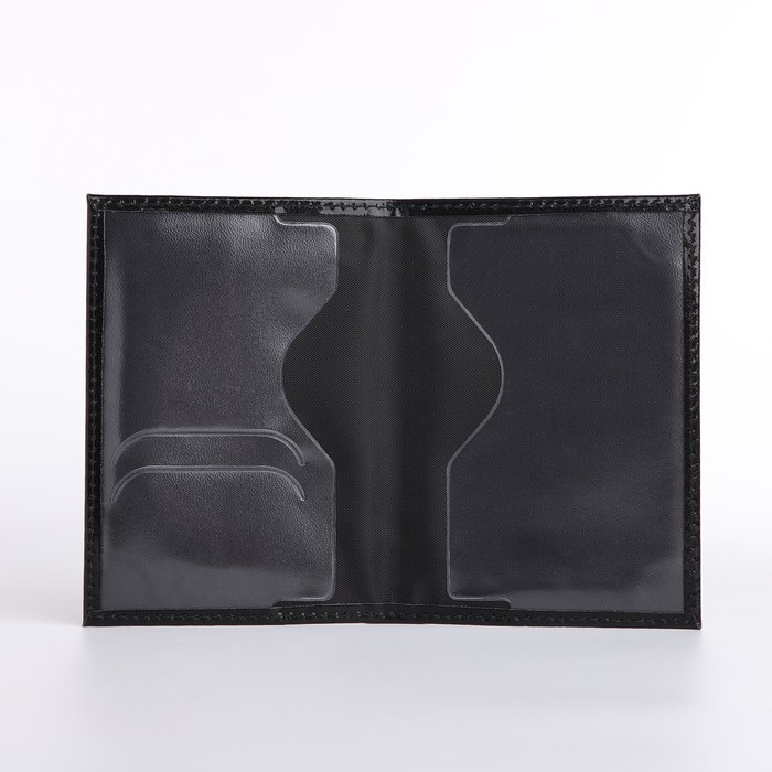 Обложка для паспорта, цвет чёрный