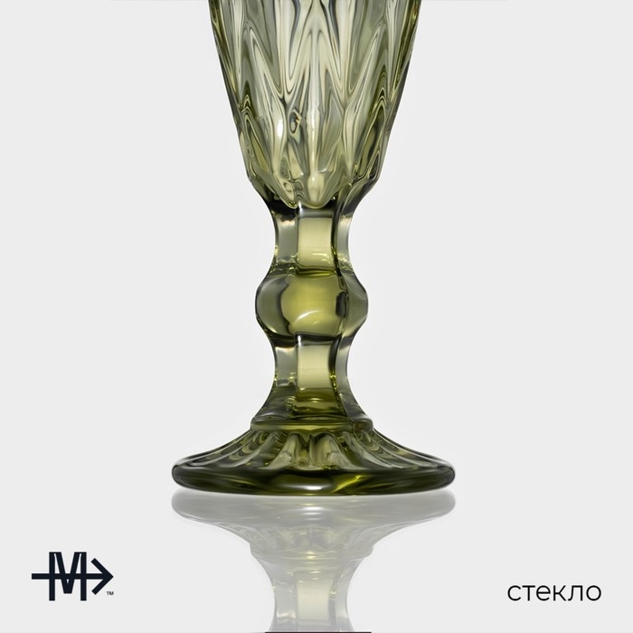 Набор бокалов из стекла для шампанского Magistro «Круиз», 160 мл, 7×20 см, 6 шт, цвет зелёный Набор бокалов из стекла для шампанского Magistro «Круиз», 160 мл, 7×20 см, 6 шт, цвет зелёный