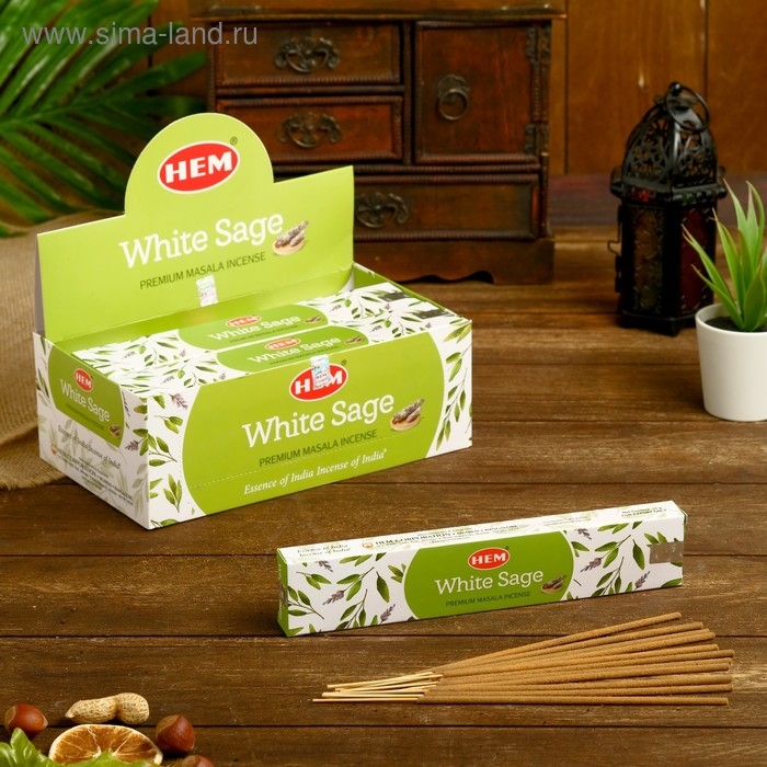 Благовония Благовония "HEM" 15 гр. масала Белый шалфей