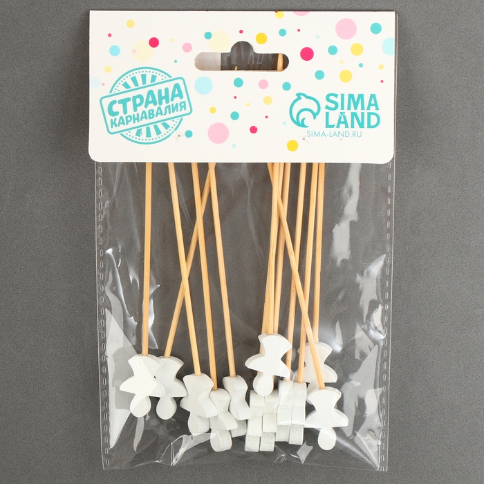 Шпажки деревянные «Ангелочек», 12 см, набор 12 шт. Шпажки деревянные «Ангелочек», 12 см, набор 12 шт.