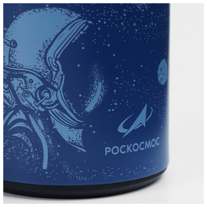 Термос с термометром РОСКОСМОС х ONLYTOP, 500 мл, цвет синий Термос с термометром РОСКОСМОС х ONLYTOP, 500 мл, цвет синий