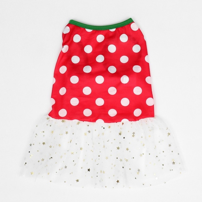 Костюм для животных Костюм для животных "Фея", размер M (ДС 31, ОГ 44, ОШ 28 см), красно-белый