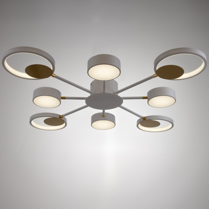 Люстра с ПДУ 2301/8WT LED 160Вт 3000-6000К белый 93х93х8 см BayerLux