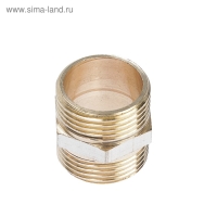 Ниппель OTMO, 3/4", наружная/наружная резьба, никелированная латунь