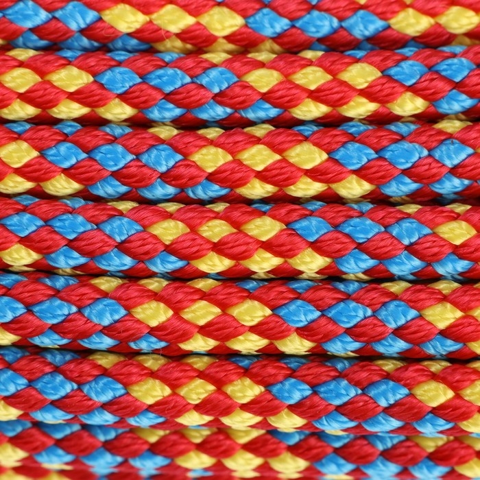 Шнур капрон.24-х прядный  8,0 мм цветной 10 м Шнур капрон.24-х прядный  8,0 мм цветной 10 м