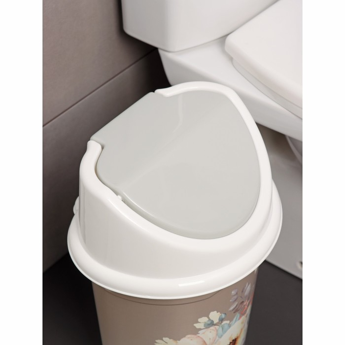 Ведро для мусора с подвижной крышкой Виолет «Акварель», 14 л Ведро для мусора с подвижной крышкой Виолет «Акварель», 14 л