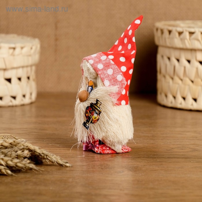 Оберег «Домовой с самоваром», 12 см, микс Оберег «Домовой с самоваром», 12 см, микс