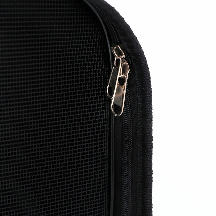 Сумка-переноска каркасная  Сумка-переноска каркасная "Медвежонки", размер L, 53 х 21 х 29 см, чёрный