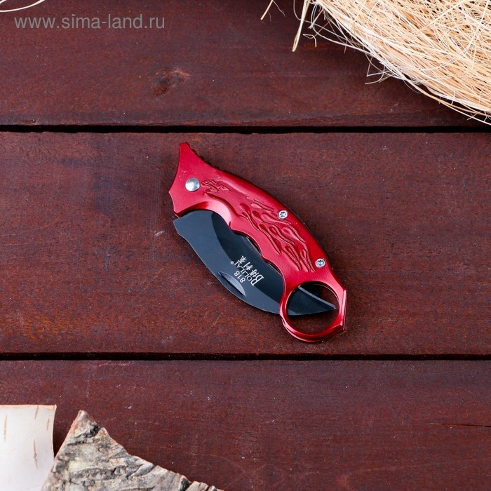 Нож-керамбит Нож-керамбит "Пламя" 16см, клинок 70мм/2мм, микс