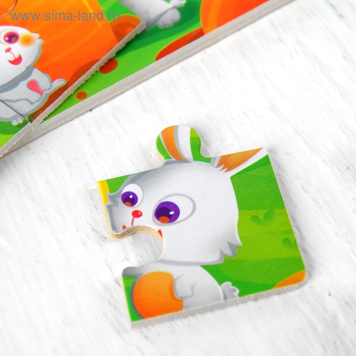 Пазл «Зайки» 12 элементов, 0,4×14,5×11 см Пазл «Зайки» 12 элементов, 0,4×14,5×11 см