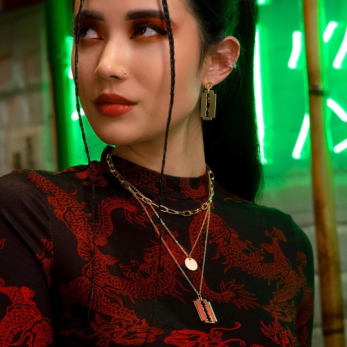 Кулон «Цепь» бритва с диском, цвет золото, 60 см Кулон «Цепь» бритва с диском, цвет золото, 60 см