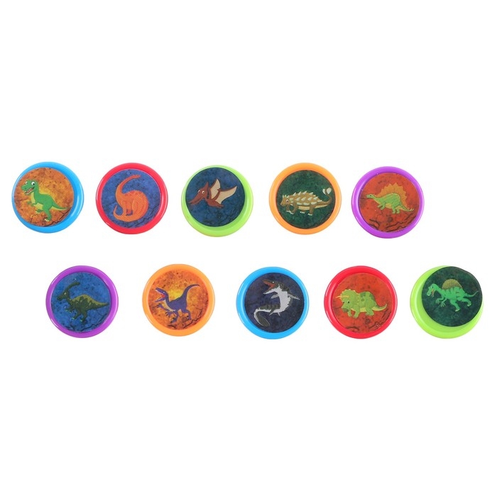 Печать цветная «Мир динозавров», набор 10 шт., МИКС Печать цветная «Мир динозавров», набор 10 шт., МИКС