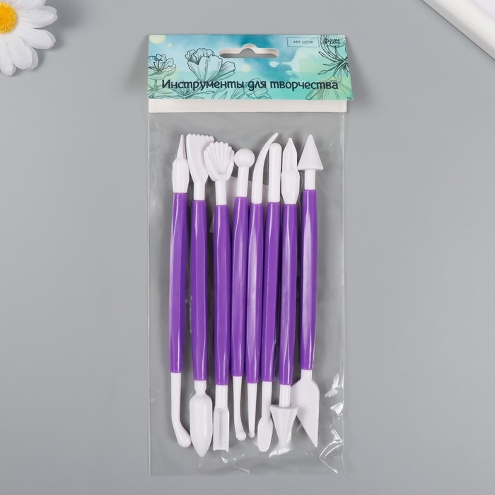 Инструмент для моделирования пластик набор 8 шт 15,5 см МИКС Инструмент для моделирования пластик набор 8 шт 15,5 см МИКС